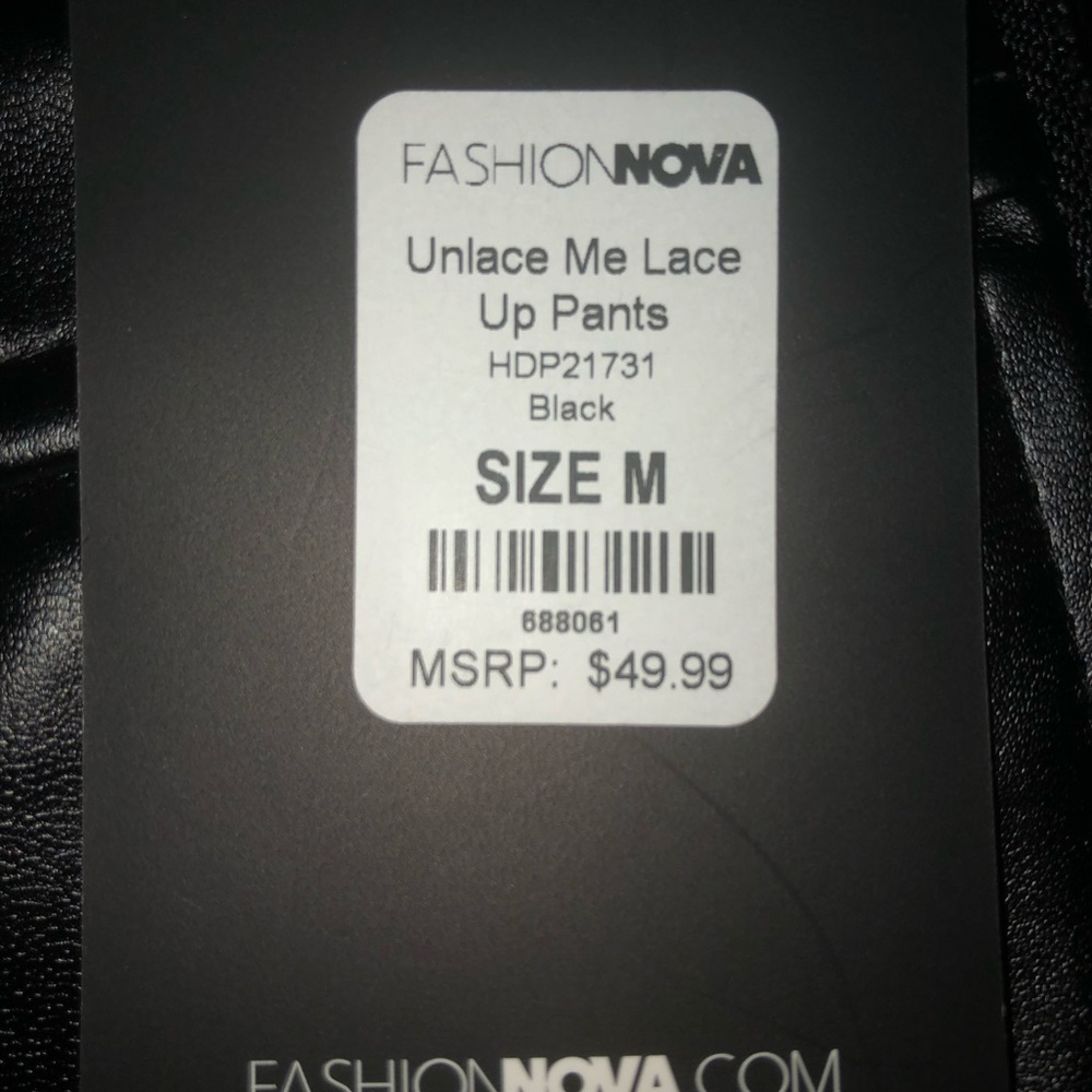 Black faux leather pants - Picture 2 of 4